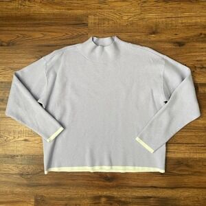 Maeve Anthropologie Knit Sweater Light Lavender Pullover Cozy Top Medium